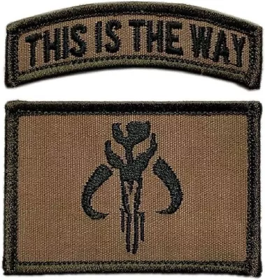 Mandalorian Skull This Is The Way Embroidered Morale Patch  - 2PC  3  • $13.99