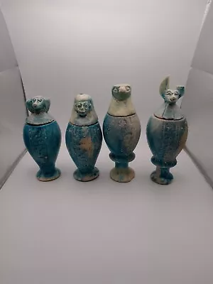 RARE Unique Ancient Egyptian 4 Canopic Jars  • £29.99