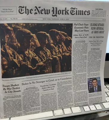 The New York Times June 11 2020 Newspaper Late Edition • $7