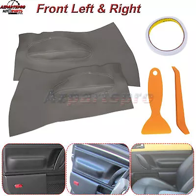 Front Door Panel Insert Cards Leather Cover Gray For 1998-2010 Volkswagen Beetle • $14.94