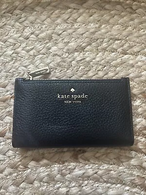 Kate Spade New York Black Leila Slim Bifold Purse Wallet • £59