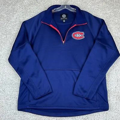 Montreal Canadiens NHL Pullover Sweater Mens Size L Blue Long Sleeve Sweatshirt • $22.99