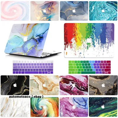 $17.98 • Buy Color Marble Case +Keyboard Cover For Macbook M2 Air 13 12 11 Pro 14 15 16 Inch