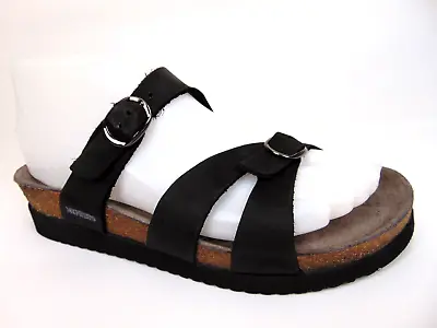MEPHISTO Hannel Sandals Strappy Women's Size 5.0 M Black Nubuck Leather 27841 • $35.50