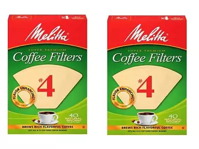 Melitta 7624411 #4 Coffee Filter Cone Paper Natural Brown (2-pack) • $9.75