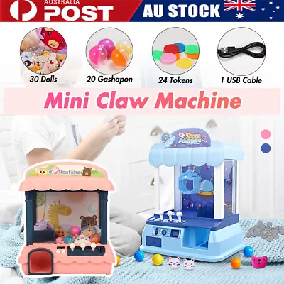 Mini Claw Machine Kids Arcade Doll & Candy Catch Grabber With Lights Music Gifts • $65.99