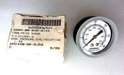 Marsh 0-60 Psi 2¼  Face Dia Pressure Gauge P/N 2312691-2 New • $12.40