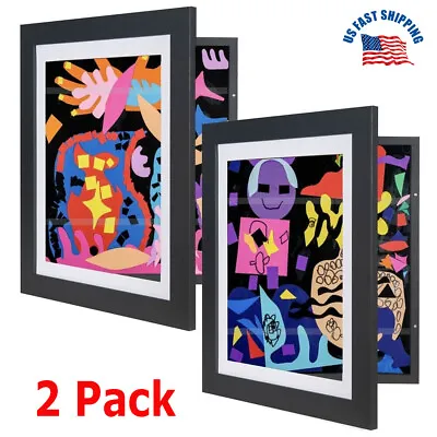 2Pack Kids Art Frame Magnetic Front Opening Changeable Children Artwork Picture • $15.86