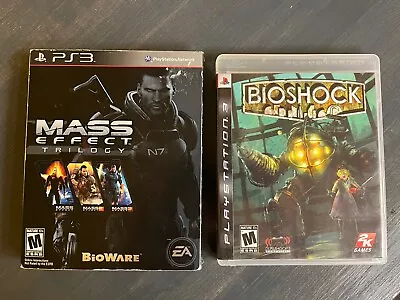 Mass Effect Trilogy Plus Bioshock (Sony PlayStation 3) Complete • $19.95