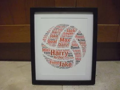 £7.99 • Buy Luxury FOOTBALL WORD ART PICTURE WITH BOX FRAME AND MOUNT