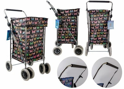 £54.99 • Buy Large 6 Wheel Shopping Trolley Folding Heavy Duty Waterproof
