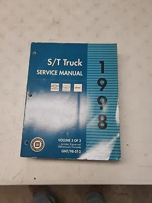 1998 Chevrolet Gmc S/t S T Trucks S10 S15 Jimmy Shop Service Manual Volume 3 • $25