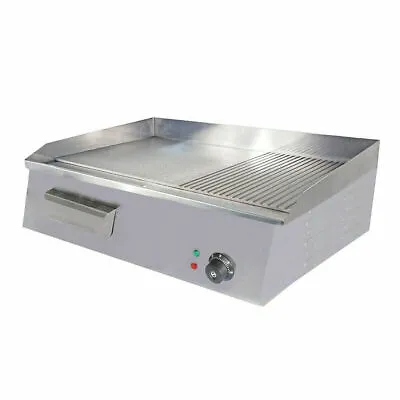 £149.99 • Buy Kitchen Commercial Electric Countertop Griddle BBQ Grill Hot Plate FLAT / RIBBED