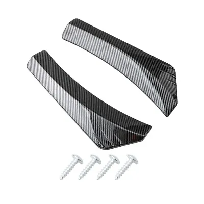 Car Rear Bumper Side Skirt Carbon Fiber Look Spoiler Lip Splitter Diffuser 2Pcs • $19.96