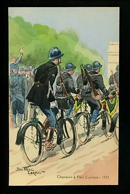 Military Vintage Postcard Leroux Hand Colored #1922 French Soldiers On Bikes • $11.99