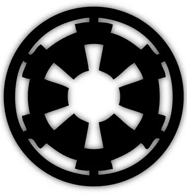 Star Wars Galactic Empire Black Logo Shaped Vinyl Decal Sticker • $4.99