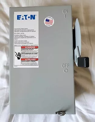 Eaton C/H Model DG221URB 30A 240V 60Hz Non-Fusible General Duty Safety Switch • $34.99