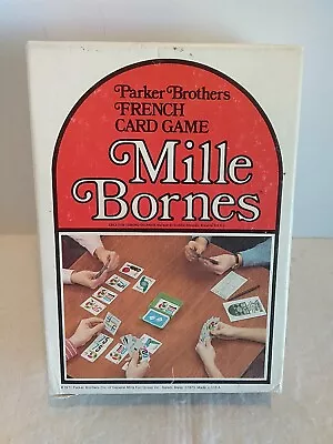 MILLE BORNES Parker Brothers French Card Game 1971 100% COMPLETE! Excellent Box • $15