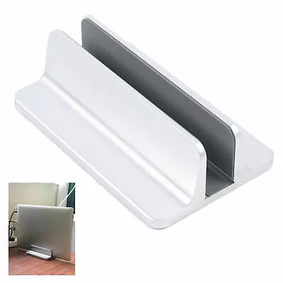 Aluminum Vertical Laptop Stand MacBook Pro Desktop Stand Adjustable Holder • £13