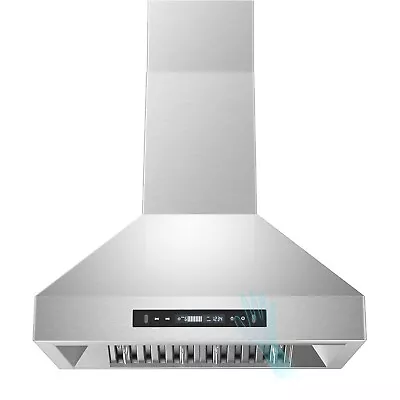 30 Inch Kitchen Range Hood Wall Mount 900CFM Stainless Steel Vent Touch Control • $262.99