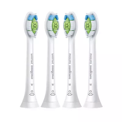 4 Handles W2 Sonicare Optimal White Toothbrush Replacement Heads Brush HX6063/67 • $35.99