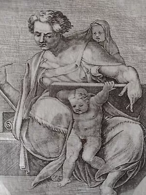 Michelangelo Engraving  Almost 500 Yrs. Old • $12600