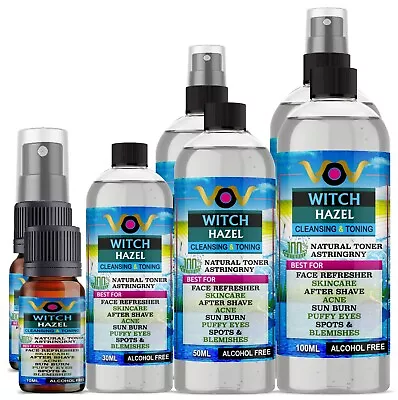 £3.49 • Buy Witch Hazel - Distilled, Pure Natural (Alcohol Free, Skincare, Face Toner) UK
