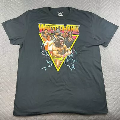 WWE Shirt Mens Extra Large Black Wrestlemania Graphic Ultimate Warrior Wrestling • $11.79