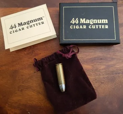 $149.99 • Buy Vintage 44 Magnum Super Cigar Punch Cutter Bullet Hole In Box + Pouch + Insert