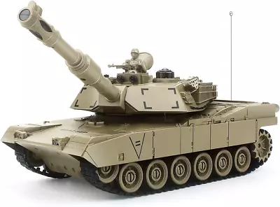 Rc Tanks 1:28 M1A2 American Tank Army Tank Toys For Boys9 Channels Remote Cont • $60.68