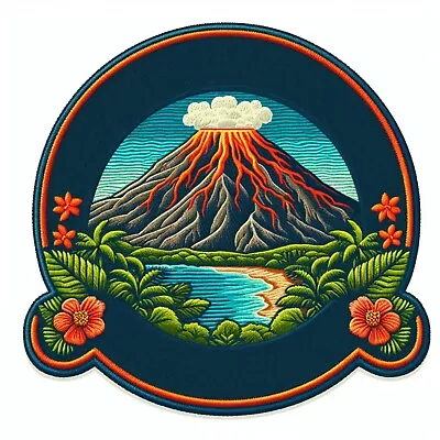 Hawaii Volcanoes National Park Patch Iron-on Applique Nature Badge Mauna Loa • $4.95