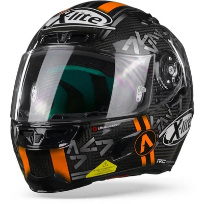 $384.34 • Buy X-Lite X-803 Ultra Carbon 52 Canet Carbon Black Anthracite Orange Full Face H...