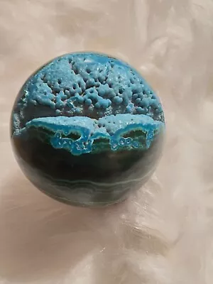 Malachite Chrysocolla Druzy Sphere  • $135