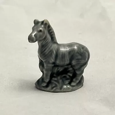 Vintage Wade Whimsies Porcelain Horse Figure Gray Made In England As Is • $0.99