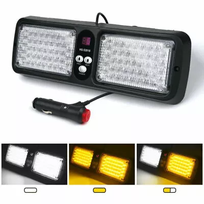 White Amber 86 LED Car   Visor 12 Ing Pattern Strobe Light • $27.39