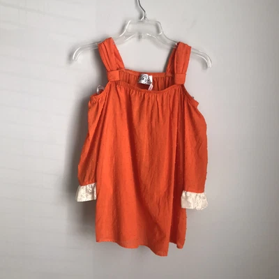 $28.87 • Buy New VaVa By Joy Han Orange Lace Trim Cold Shoulder Blouse Size Small