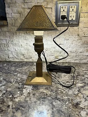 Antique Vintage Greist Square Base Art Deco Table Desk Wall Sconce Lamp Light • $82.50