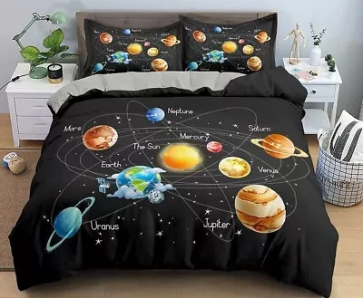 $48.31 • Buy Solar System Bedspread Set - Duvet, Space, Planets *FREE WORLDWIDE SHIPPING*