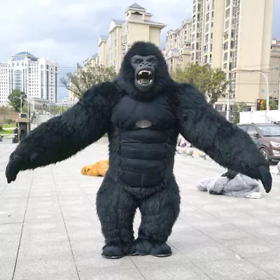 King Kong Costume For Adult Halloween Plush Furry Gorilla Mascot Cosplay Costume • $210.95