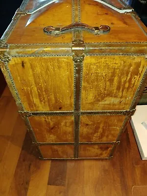 Hartmann 1908 Antique Steamer Trunk Original Wardrobe Mechanism & Drawers A+ • $1000