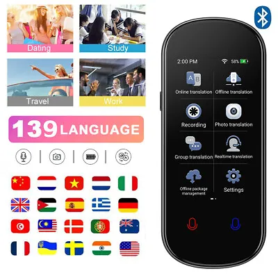 Language Translator Device 139 Languages Two-Way Instant Voice Photo Translation • $62.99