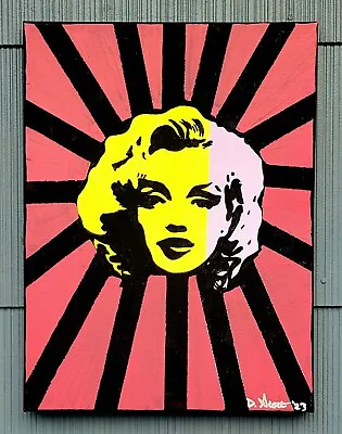 Marilyn Monroe Pop Art Original Painting On 11 X14  Stretched Canvas • $69.99