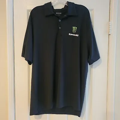 Kawasaki Monster Energy Team Pit Shirt Polo Motocross Dirt Bike MX Ogio Men's L  • $25