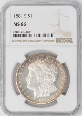 1881-S Morgan Silver Dollar $ MS66 NGC 948431-6 • $340