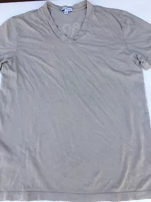 Men’s Standard James Perse Cotton V Neck Short Sleeve Gray T Shirt Size 2 • $22