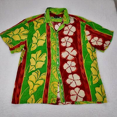 Jams World Shirt Men XXL Floral Hawaiian Tropical Button Camp Multicolor Vintage • $59.95