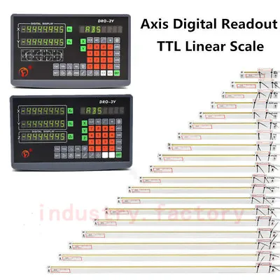 2/3 Axis Digital Readout Linear Scale DRO Display 5μm 1μm Milling Lathe Encoder • $439.51