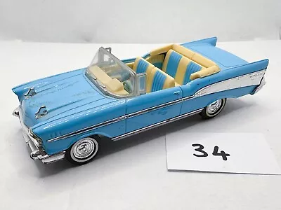 Matchbox Dinky # Dy27 Chevrolet Bel Air Convertible 1957 Blue Diecast Model Car • £14