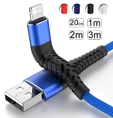 1M 2M 3M Heavy Duty USB Fast Charger Data Sync Cable For IPhone 14 13 12 11 IPad • $7.98