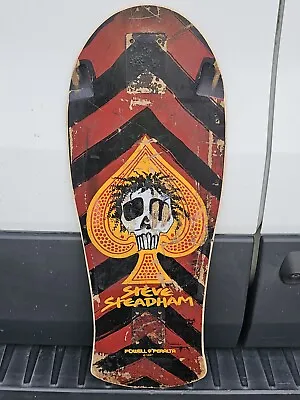 Powell Peralta Steve Steadham OG Vintage Skateboard Deck 80’s 1985 Cut Down • $300